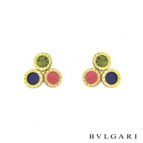 Bvlgari 18k Yellow Gold Circular Earrings